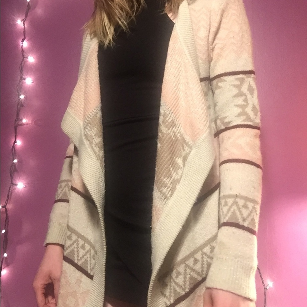 Pink Tribal Pattern Cardigan